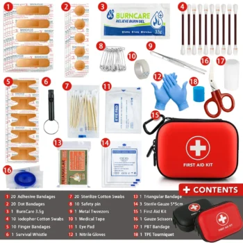 103-Piece First Aid Kit – Portable Emergency Medical Kit for Home, Car, Travel & Outdoor Use